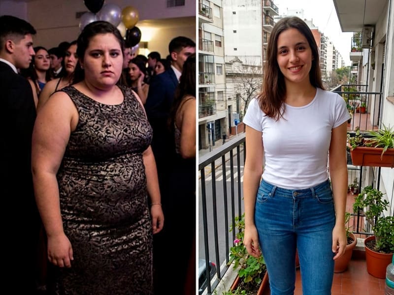 Milagros en su fiesta de egreso